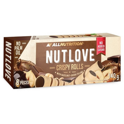 AllNutrition Nutlove Crispy Rolls 140g Hazelnut Cocoa (Parim enne: 02.2023)