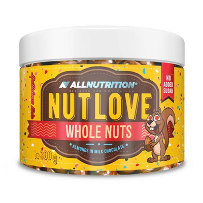 AllNutrition Nutlove Whole Nuts 300g Almonds In Milk Chocolate (Parim enne: 01.2022)