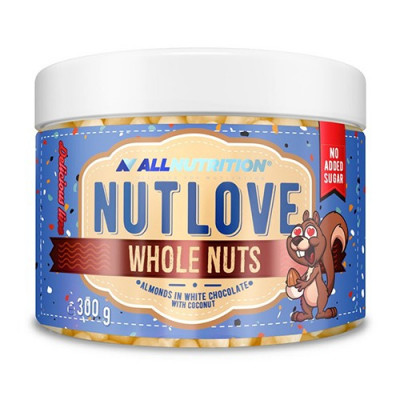 AllNutrition Nutlove Whole Nuts Almonds In White Chocolate with Coconut 300g
