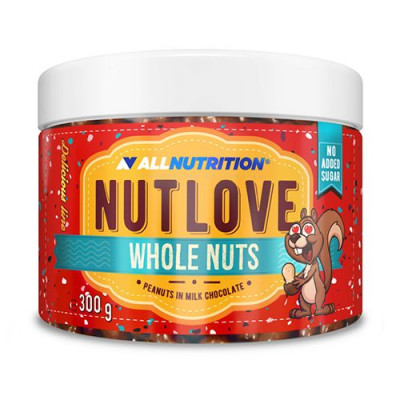 AllNutrition Nutlove Whole Nuts 300g Peanuts In Milk Chocolate (Parim enne: 01.2022)