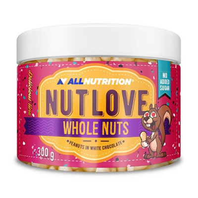 AllNutrition Nutlove Whole Nuts Peanuts In White Chocolate 300g (Parim enne: 04.2022)