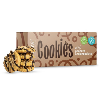 OstroVit Cookies with Peanuts and Chocolate 125g