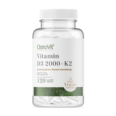 OstroVit Vitamin D3 2000IU + K2 VEGE 120vcaps