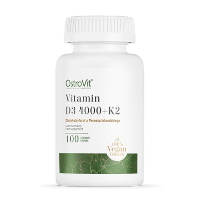 OstroVit Vitamin D3 4000IU + K2 VEGE 100tabs