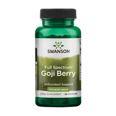 Swanson Full Spectrum Goji Berry 500mg 60caps (Parim enne: 03.2025)