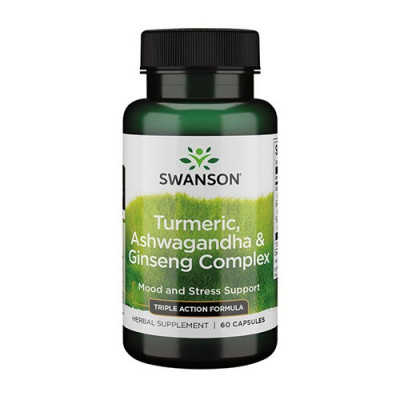 Swanson Turmeric, Ashwagandha & Ginseng Complex 60caps