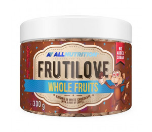AllNutrition Frutilove Whole Fruits 300g Raisins in White Chocolate with a hint of Coffee (Parim enne: 02.2022)