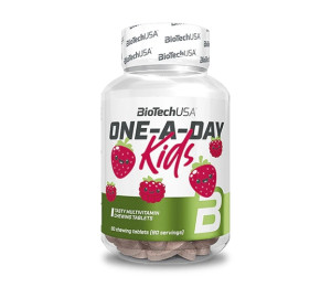 BioTech USA One a Day Kids 90 närimistabletid maasikas-vaarikas