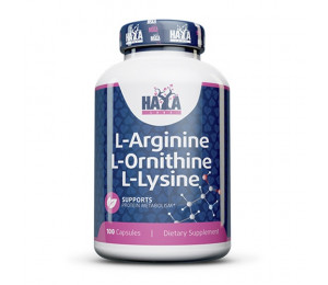 Haya Labs L-Arginine L-Ornithine L-Lysine 100caps