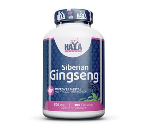 Haya Labs Siberian Ginseng 500mg 100caps (Parim enne: 02.2025)