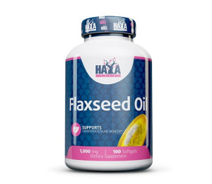 Haya Labs Flaxseed Oil Organic 1000mg 100 softgels (Parim enne: 07.2023)