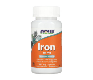 Now Foods Iron Bisglycinate 18mg 120vcaps