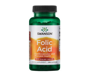 Swanson Folic Acid 800mcg 250caps