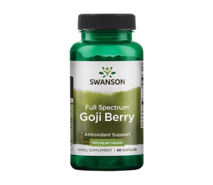 Swanson Full Spectrum Goji Berry 500mg 60caps (Parim enne: 03.2025)