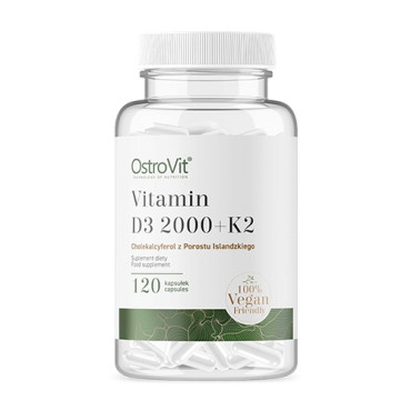 OstroVit Vitamin D3 2000IU + K2 VEGE 120vcaps