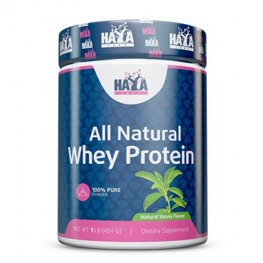 Haya Labs 100% All Natural Whey Protein 454g - Stevia (Parim enne: 04.2023)