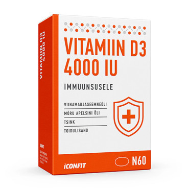 ICONFIT D3-vitamiin Immuunsusele 4000IU 60caps