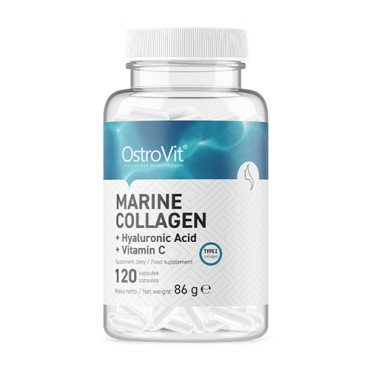 OstroVit Marine Collagen + Hyaluronic Acid + Vitamin C 120caps