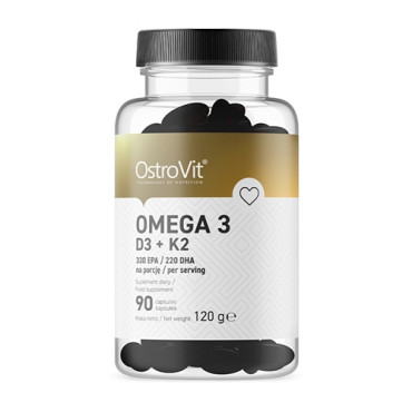 OstroVit Omega 3 D3+K2 90 softgels