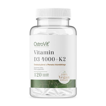 OstroVit Vitamin D3 4000IU + K2 VEGE 120vcaps