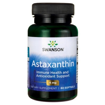 Swanson Astaxanthin 4mg 60 softgels (Parim enne: 05.2024)