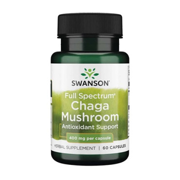 Swanson Full Spectrum Chaga Mushroom 400mg 60caps