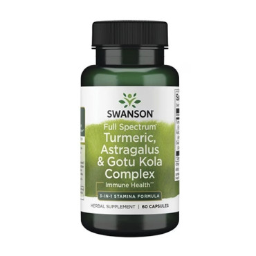 Swanson Full Spectrum Turmeric, Astragalus & Gotu Kola Complex 60caps