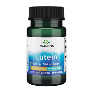 Swanson Lutein 20mg 60 softgels (Parim enne: 05.2022)