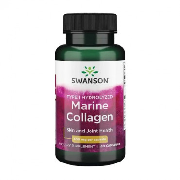 Swanson Type I Hydrolyzed Marine Collagen 400mg 60caps (Parim enne: 05.2025)