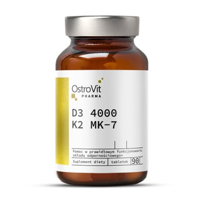 OstroVit Pharma Vitamin D3 4000IU + K2 MK-7 90tabs