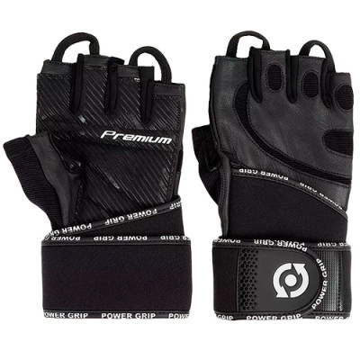 Scitec MADMAX leather Gloves featuring wrist wraps