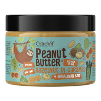 OstroVit Peanut Butter + Hazelnuts in Caramel + Himalayan Salt 500g crunchy