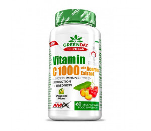 AMIX ProVegan Vitamin C 1000 with Acerola extract 60vcaps (Parim enne: 07.2024)