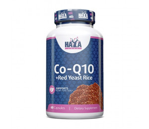 Haya Labs Co-Q10 60mg & Red Yeast Rice 500mg 60caps