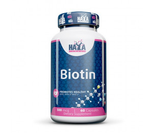 Haya Labs Biotin 500mcg 60caps (Parim enne: 03.2025)