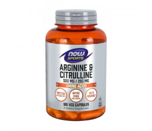 Now Foods Arginine 500mg & Citrulline 250mg 120vcaps