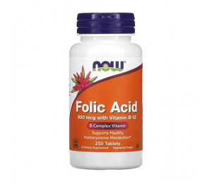 Now Foods Folic Acid 800mcg 250tabs