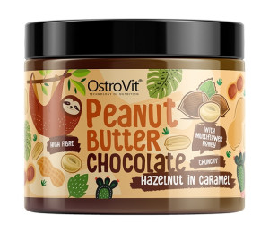 OstroVit Chocolate Peanut Butter + Hazelnuts in Caramel crunchy 500g