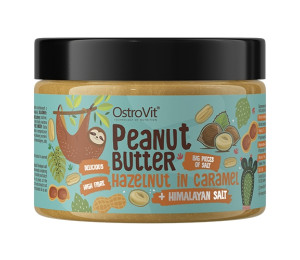 OstroVit Peanut Butter + Hazelnuts in Caramel + Himalayan Salt 500g crunchy