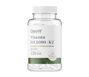 OstroVit Vitamin D3 2000IU + K2 VEGE 120vcaps