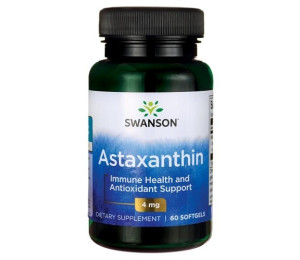 Swanson Astaxanthin 4mg 60 softgels (Parim enne: 05.2024)