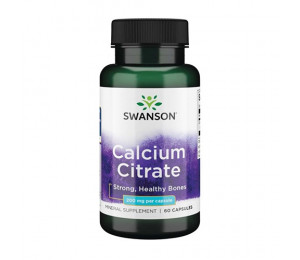 Swanson Calcium Citrate 200mg 60caps