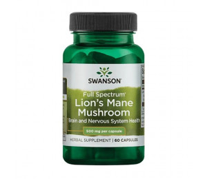 Swanson Full Spectrum Lion's Mane Mushroom 500mg 60caps
