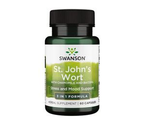 Swanson St. John's Wort with Chamomile and Bacopa 3 in 1 Formula 60caps