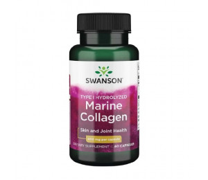 Swanson Type I Hydrolyzed Marine Collagen 400mg 60caps (Parim enne: 05.2025)