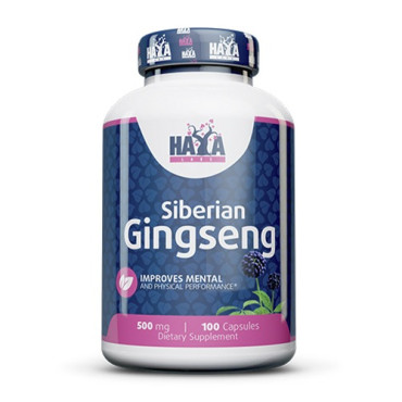 Haya Labs Siberian Ginseng 500mg 100caps (Parim enne: 02.2025)