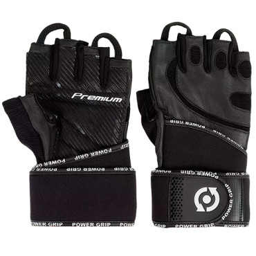 Scitec MADMAX leather Gloves featuring wrist wraps
