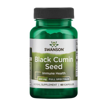 Swanson Full Spectrum Black Cumin Seed 400mg 60caps (Parim enne: 03.2025)