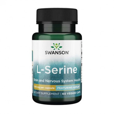 Swanson L-Serine - Featuring AjiPure 500mg 60vcaps (Parim enne: 01.2024)