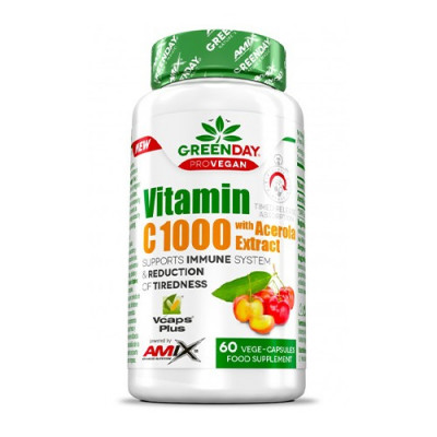 AMIX ProVegan Vitamin C 1000 with Acerola extract 60vcaps (Parim enne: 04.2022)
